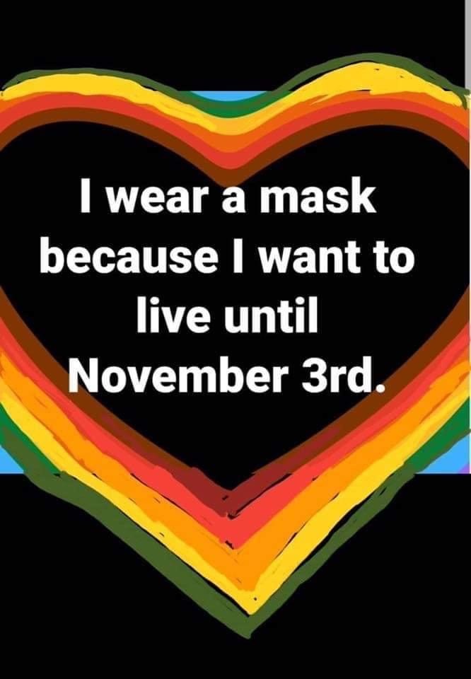 want to wear mask untill Nov3